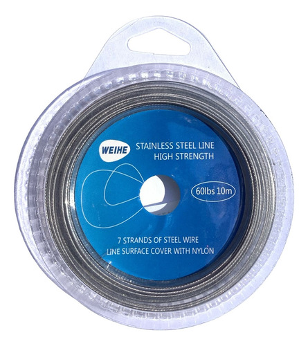 Línea Lider De Pesca Acero Inoxidable De Alta Resistencia Plateado