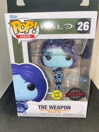 Funko Pop The Weapon Glow In The Dark Halo Special Cortana (Usado)