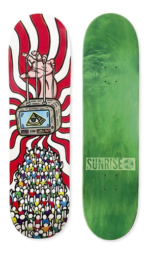 Tabla Skate Sunrise 8.25 Apaga Tv + Lija + Envío | Laminates
