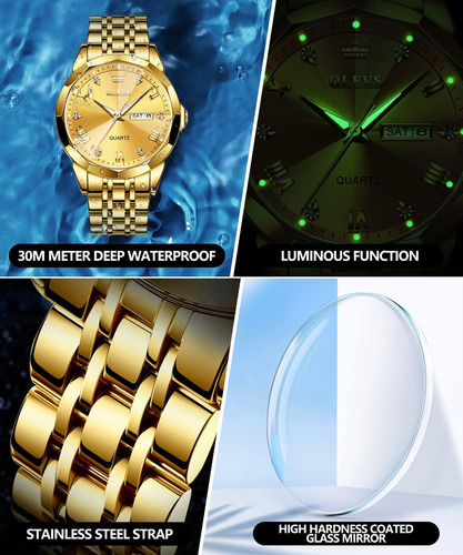 Reloj Pulsera Olevs De Oro Para Hombre