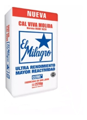 Cal Milagro Bolsa X 25 Kg. - Cal Aérea Hidratada De Cefas