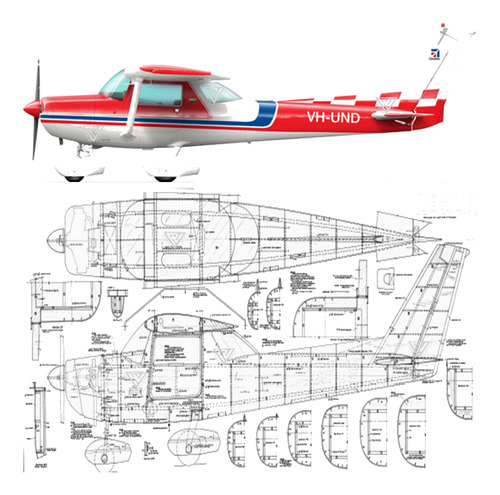 Plano Rc Cessna 150 Gigante (leer Envio Antes De Comprar)