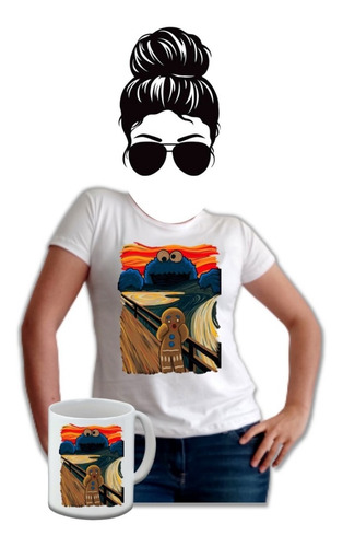 Cookie Man Camiseta Mujer Estampada Gratis Mug