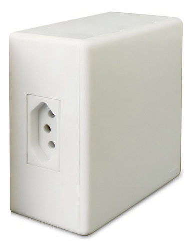 Caja superpuesta Pratika Box con enchufe, 2 p+t, 10 A, color blanco