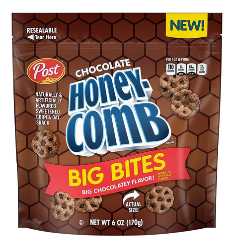 Cereal Honey Comb Big Bites Chocolate 170 Gr Post