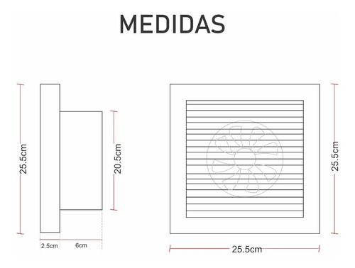 Extractor De Aire Y Olores Para Baño Y Cocina 8 Pulgadas Color Blanco 110 - 120v