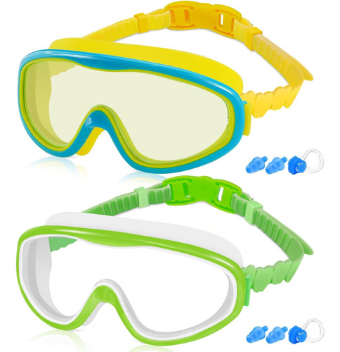 Gafas De Natación Unisex Cooloo Verde Y Amarillo