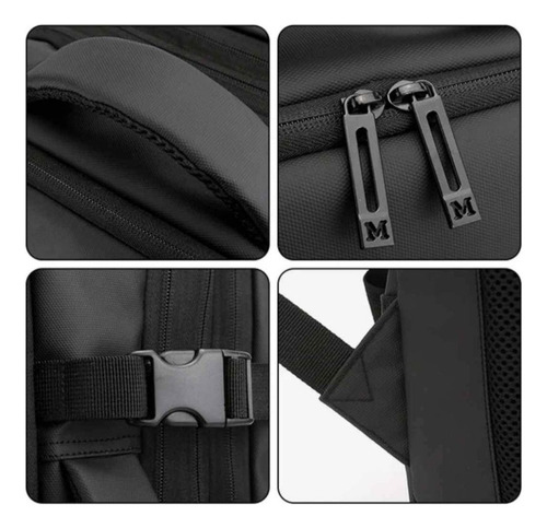 Mochila Viral Expandible Aprobada Para Cabina De Avión Usb