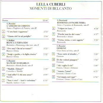 Lella Cuberli - Arias Rossini Bellini Donizetti - Cd.