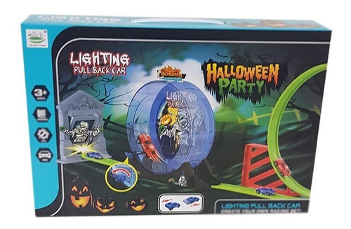 Pista Autos Lighting Pull Back Car Halloween 6688-255 Full