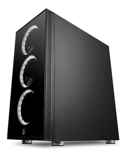 Armario Gamer Pichau Gaming Pouter II con LED, color blanco y negro