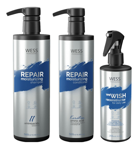 Kit Wess Repair Sh 500ml + Cond 500ml + We Wish 260ml