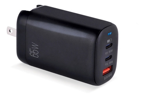 Cargador De Pared Plegable Usb Y 2 Tipo C De 65 W Argom Tech