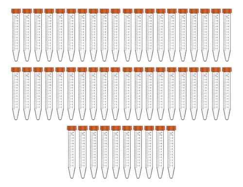 Tubos De Centrífuga Cónicos De 15 Ml, 50 Tubos Estériles Con