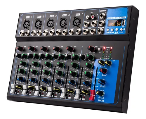 Mezclador De Sonido Profesional Mezclador De 7 Canales Usb