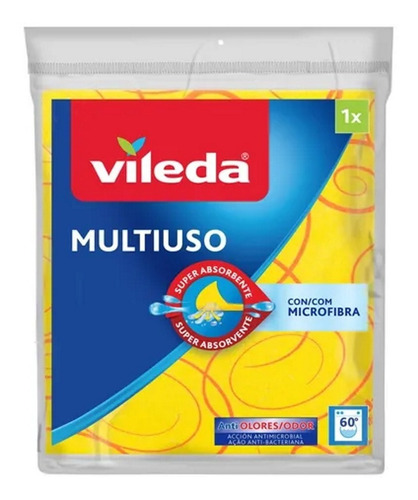 Paño Multiuso Con Microfibra Trapo Amarillo Anti Olor X 1