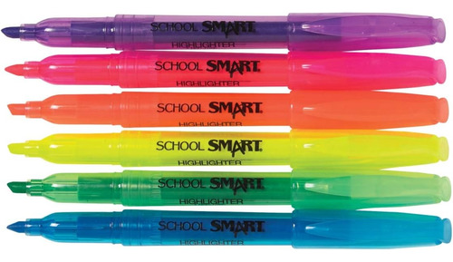 School Smart Hyast Punta Cincel Resaltador, Colores Surtidos