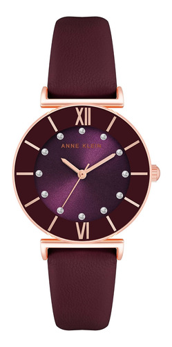 Reloj Mujer Anne Klein Ak-3746rgpl Cuarzo Pulso Morado En