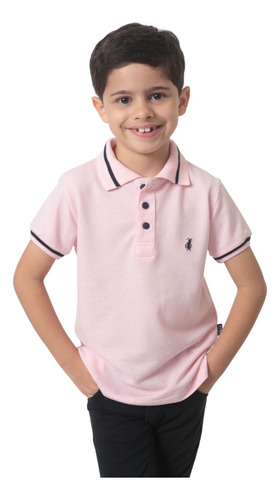 Camisa Polo Ou Body Infantil Rosa Amor