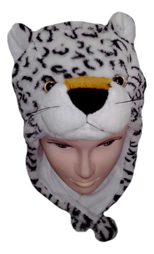 Gorro Con Orejas Felpa  Unisex  Niños Tigre Blanco