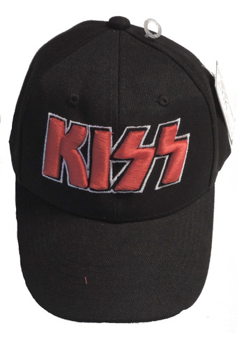 Kiss Gorra Visera Curva Mod Logo De Realse Rojo Rock Bk