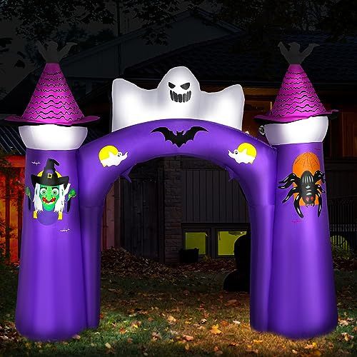 10 Ft Halloween Inflatables Archway With Build In Led G...