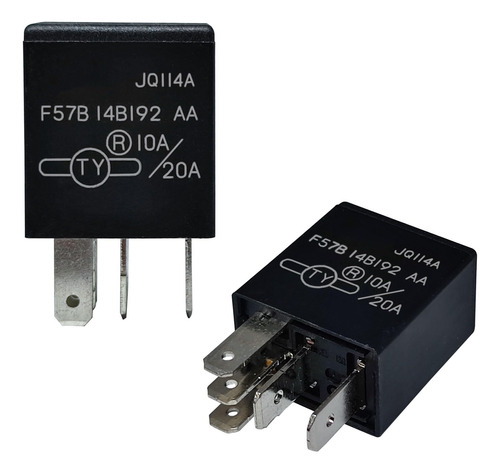 Rele F57b14b192aa (juego De 2), 10a/20a 12vdc 5pins Rele Aut