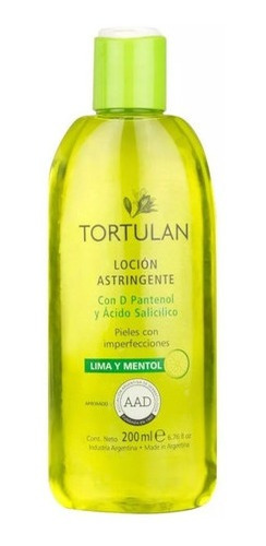 Tortulan Locion Astringente D Pantenol Acido Salicilico 200m