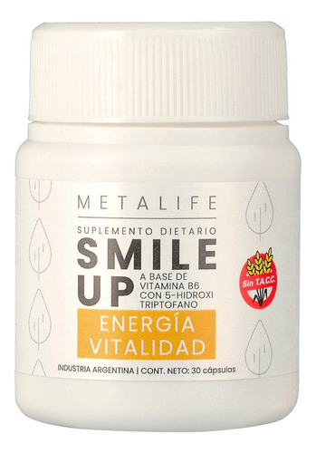 Suplemento Capsulas Mood Booster Smile Up Aumento Serotonina