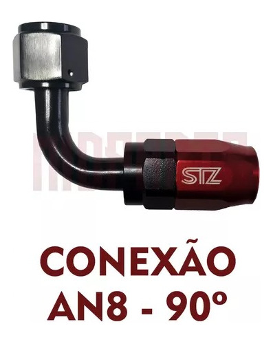 Conexão 8an / An8 90º Graus Stz- Ñ Ftx Metalhorse Mtr