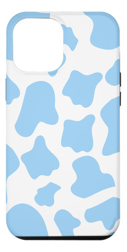 iPhone 12 Pro Max Blue Cow Print Pattern C B08n6hczf8_300324