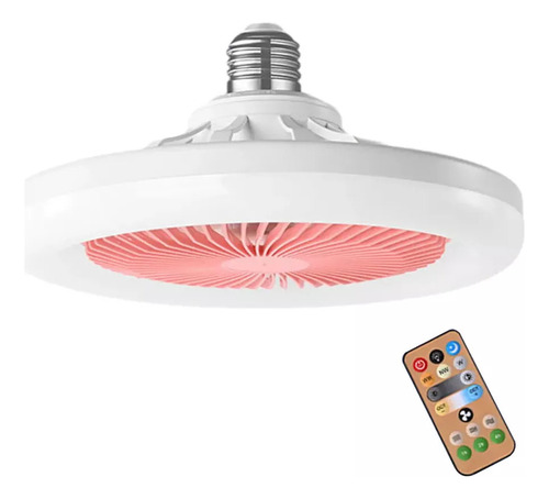 Ventilador De Techo De 30 W Con Luz Led Integrada E27 Remote