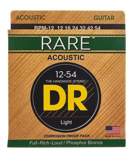 Dr Strings Rpm-12 Encordadura Guitarra Elec/acust 12-54 Rare