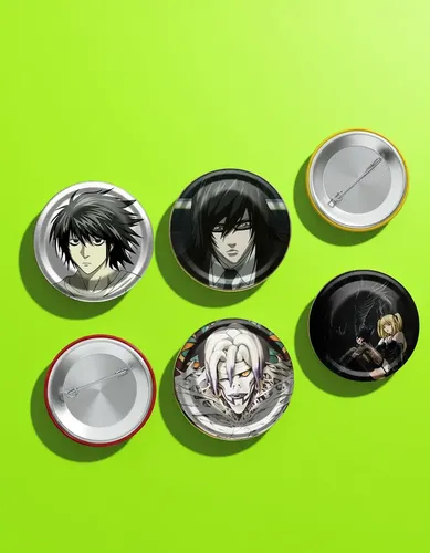 Botons Pin Anime Broche Buttons Death Note Pingente Mochila