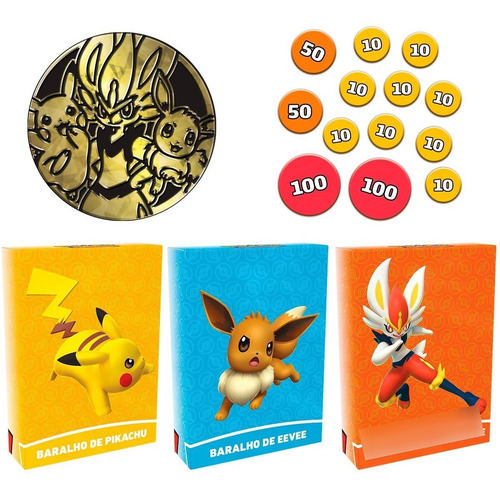 Cartas Pokemon Box Academia De Batalha Copag Português Tcg