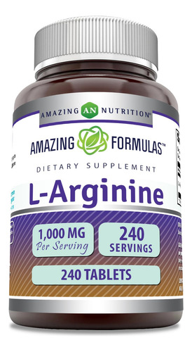 Amazing Formulas L-arginine 1000 Mg 240 Tablets