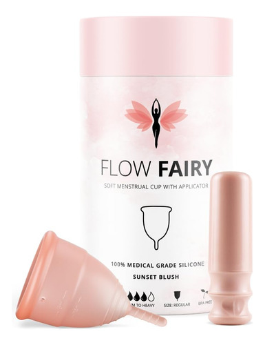 Flow Fairy Vaso Menstrual Reutilizable Con Facil Aplicador 