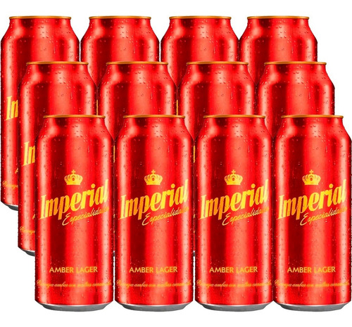 Cerveza Imperial Amber Lager Especialidades Roja 473ml X12