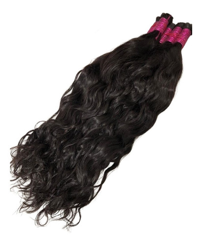 Cabelo Liga Rosa 55 Cm 100 Gramas Levemente Ondulado