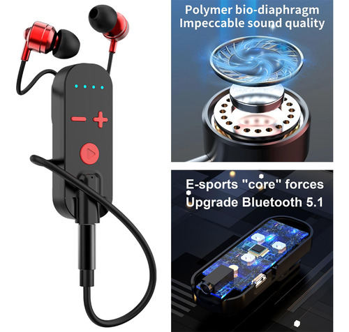 Deporte Al Aire Libre Auriculares Auriculares De Rojo