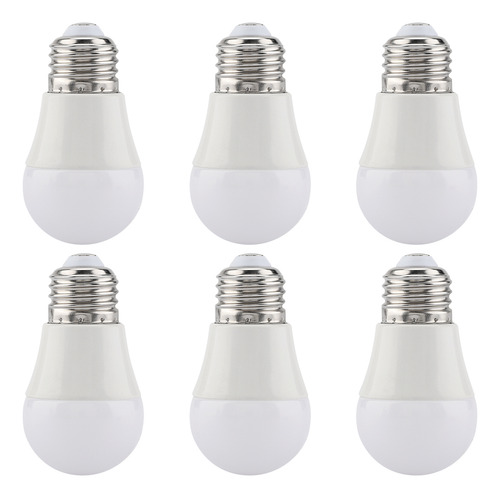 Bombilla Led De 5 W Con Base E26, 6 Bombillas De Color Blanc