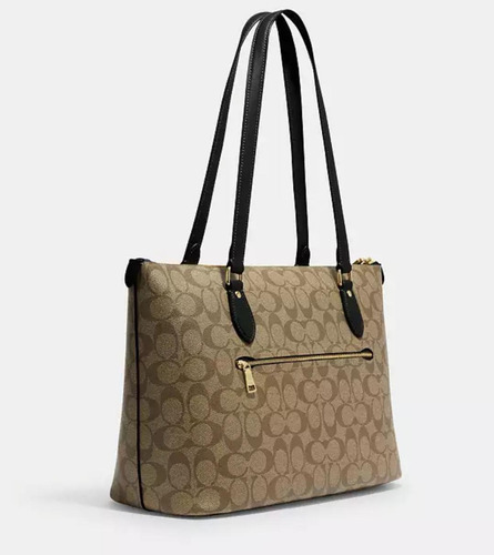 Bolsa Coach Gallery Signature Tote Khaki /black Ch504