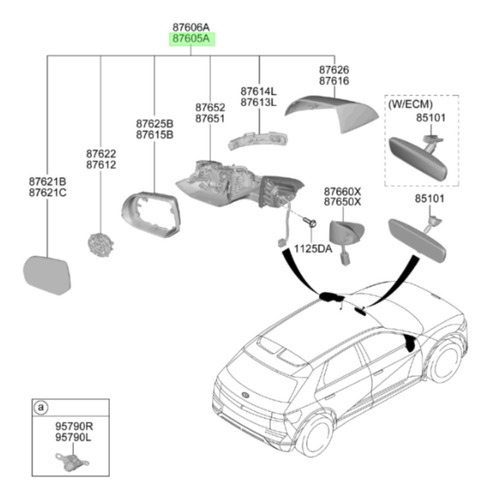 Espejo Exterior Derecho Para Hyundai Ioniq 5 2021 2024