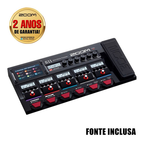 Pedal de efeito Zoom G11 preto