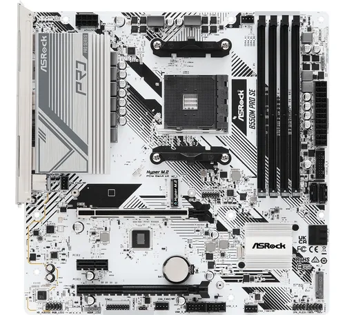 Mother Asrock B550m Pro Se Amd Am4 Ddr4 3er 4ta 5ta Gen Color Blanco