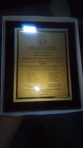 Placas Reconocimiento Medallas Pines Portanombres Y Más 