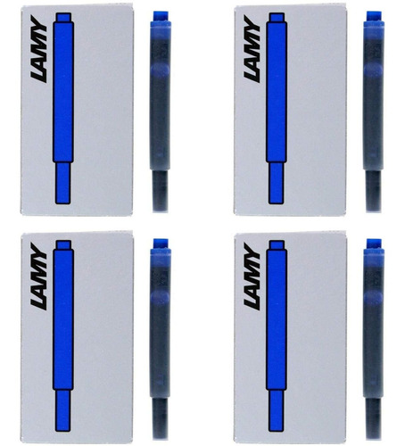 Cartuchos De Tinta Para Pluma Estilografica Lamy Azul X20