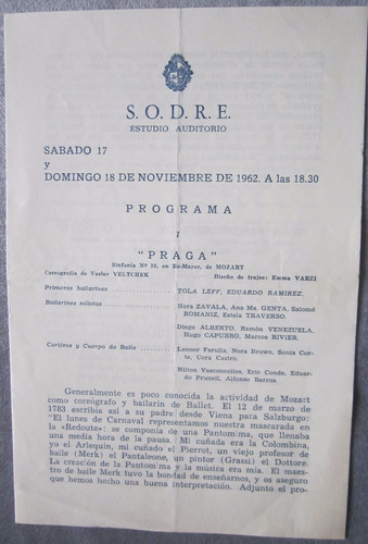 Antiguo Programa Sodre 1962