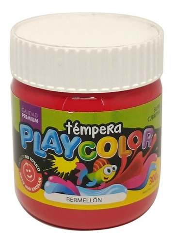 Tempera Playcolor Escolar Varios Colores Pote 300 Grs. 