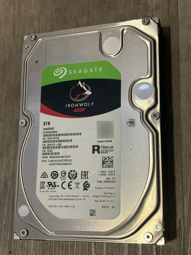 Disco Duro Seagate Ironwolf Nas 8tb Dvr Servidor Sata